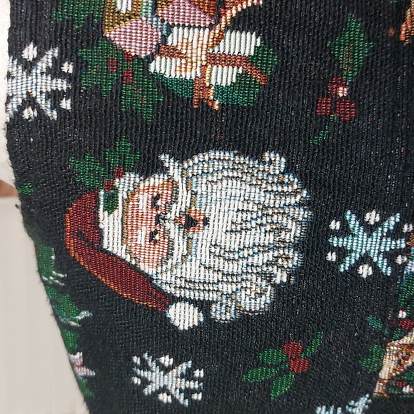 1990's Vintage Christmas Tapestry Vest Medium Large - Picture 14 of 17